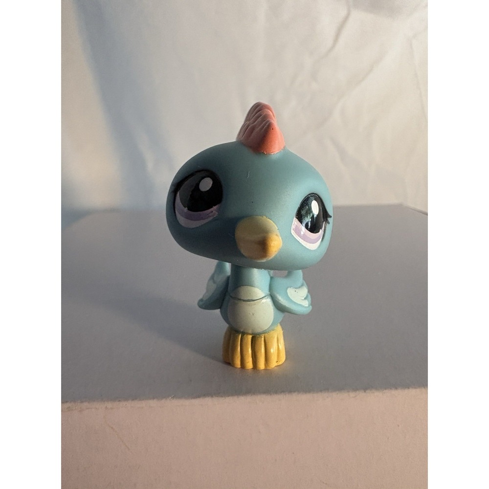 Hasbro Littlest Pet Shop #1787 Woodpecker Bird Blue Purple Eyes Singles LPS